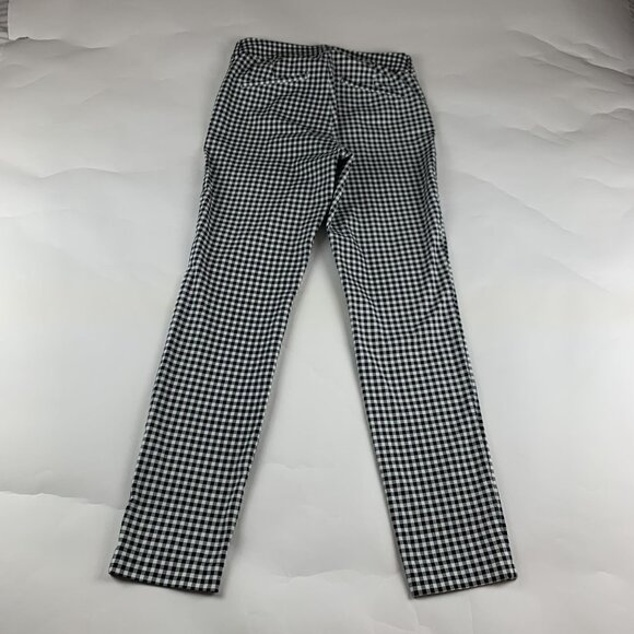 TALL Old Navy Black Gingham Checkered High Rise Pixie Pant 8T - Picture 6 of 7
